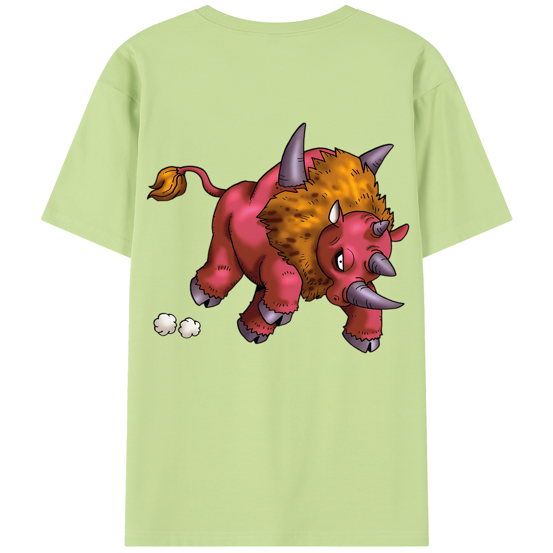 （画像用） ドラゴンクエスト Doragon Kuesuto Dragon Quest 綿100％半袖Tシャツ（背面プリント）
